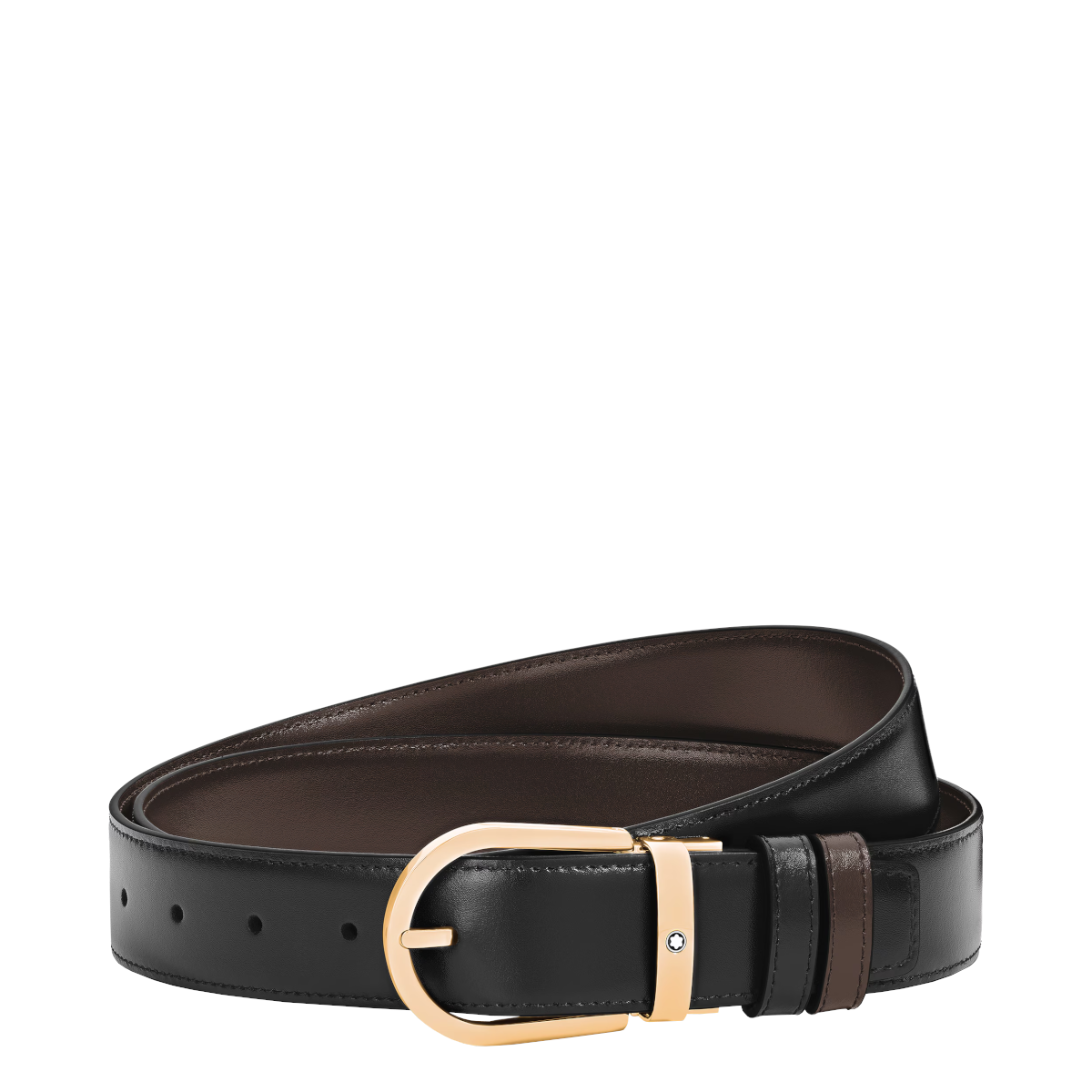 35 mm reversible leather belt with rectangular Montblanc buckle Meisterstück