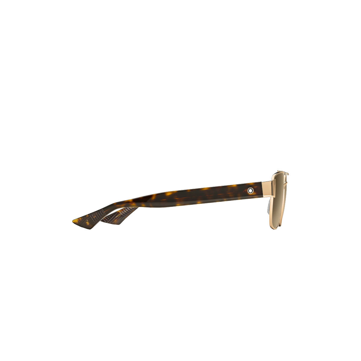 Montblanc Rectangular Sunglasses with Gold Metal Frame