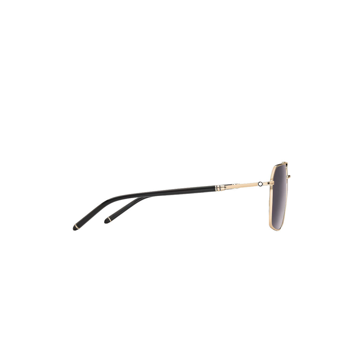 Montblanc Rectangular Sunglasses with Gold Metal Frame