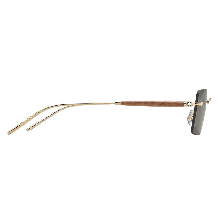 Square Montblanc sunglasses with golden metal frame