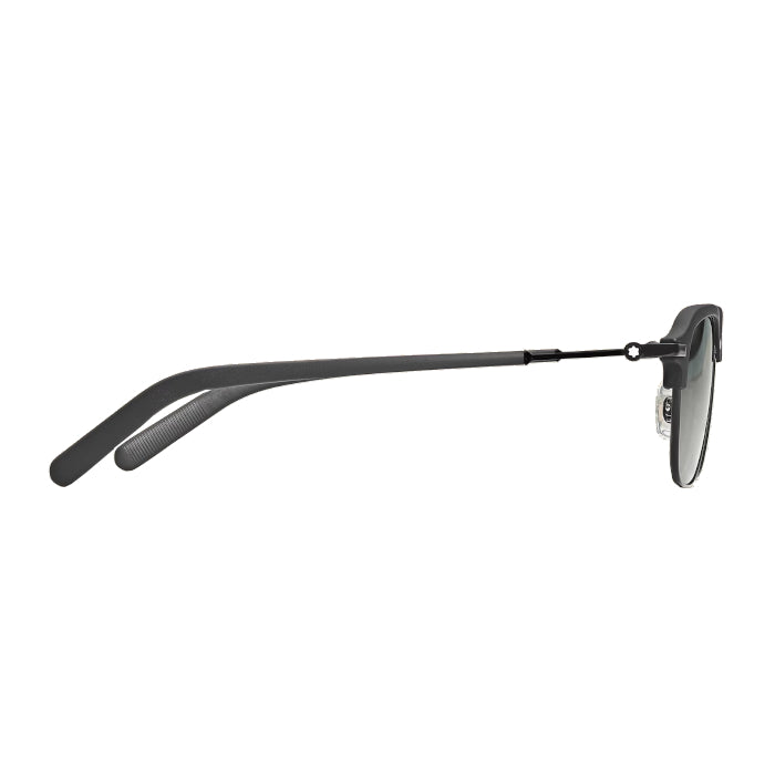 Rectangular Montblanc sunglasses with black metal frame