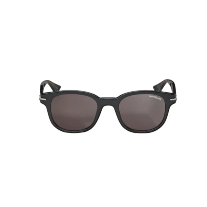 Montblanc round sunglasses with black acetate frame