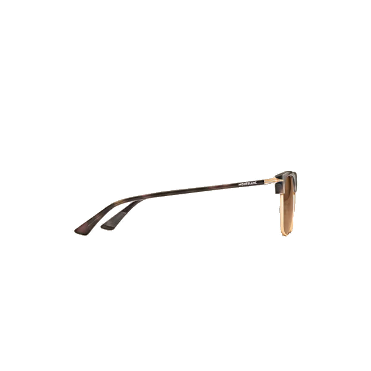 Lunettes de soleil carrées à monture métallique dorée