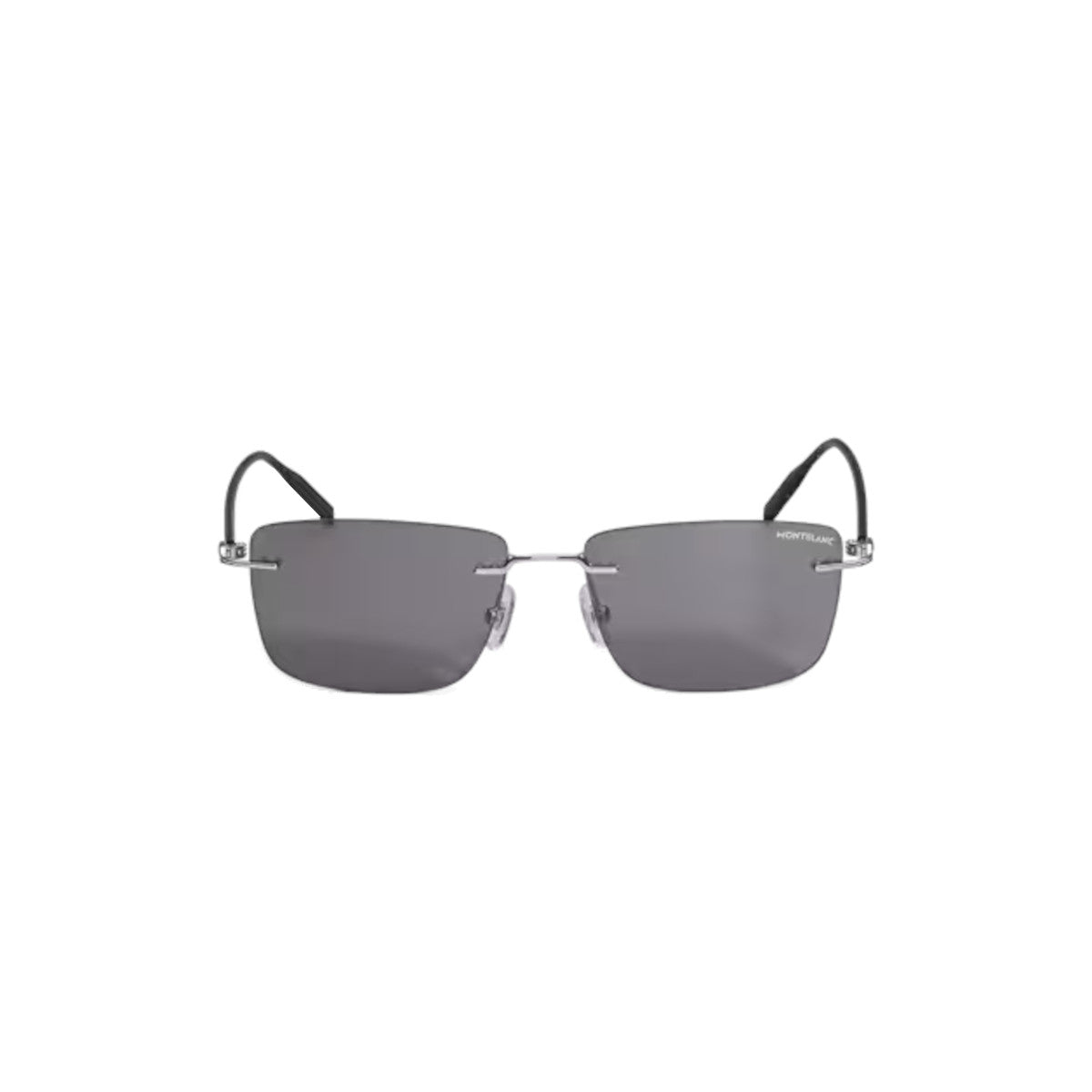 Silver metal frame rectangular sunglasses