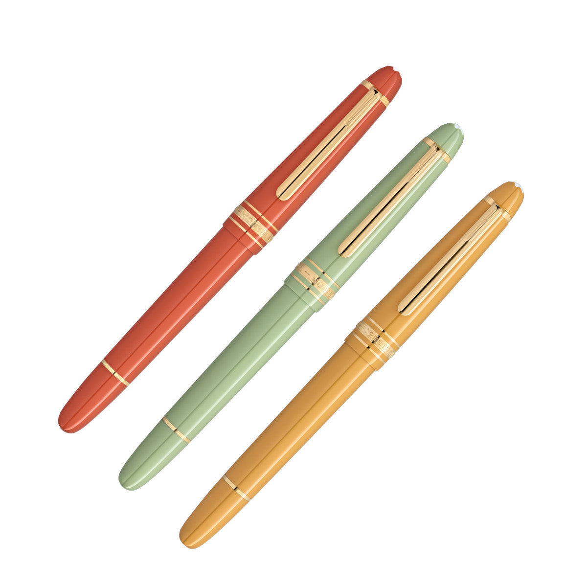 Set avec Stylos-Plume Montblanc Meisterstück Bloom Doré