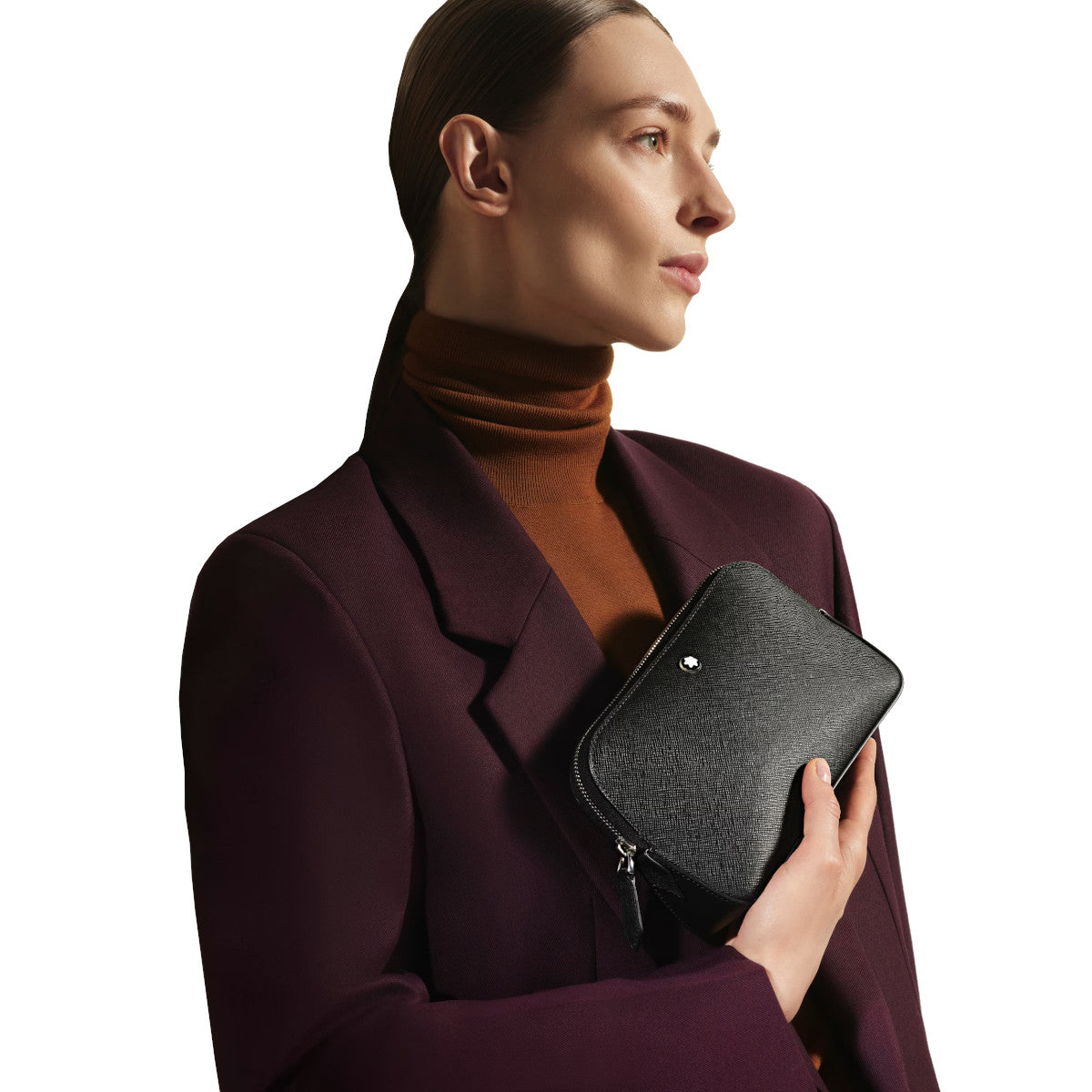 Kit da viaggio Montblanc in pelle Sartorial nera