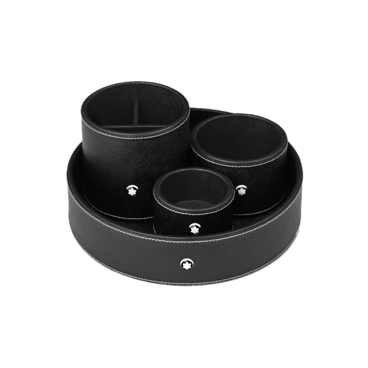 Accessoire de bureauMontblancPorte - stylo rond en cuir noir Montblanc