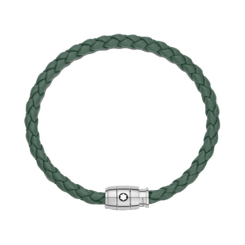 Bracelet hommeMontblancBracelet à 3 anneaux de la Collection Montblanc Meisterstücken acier et cuir, gris d'étainS