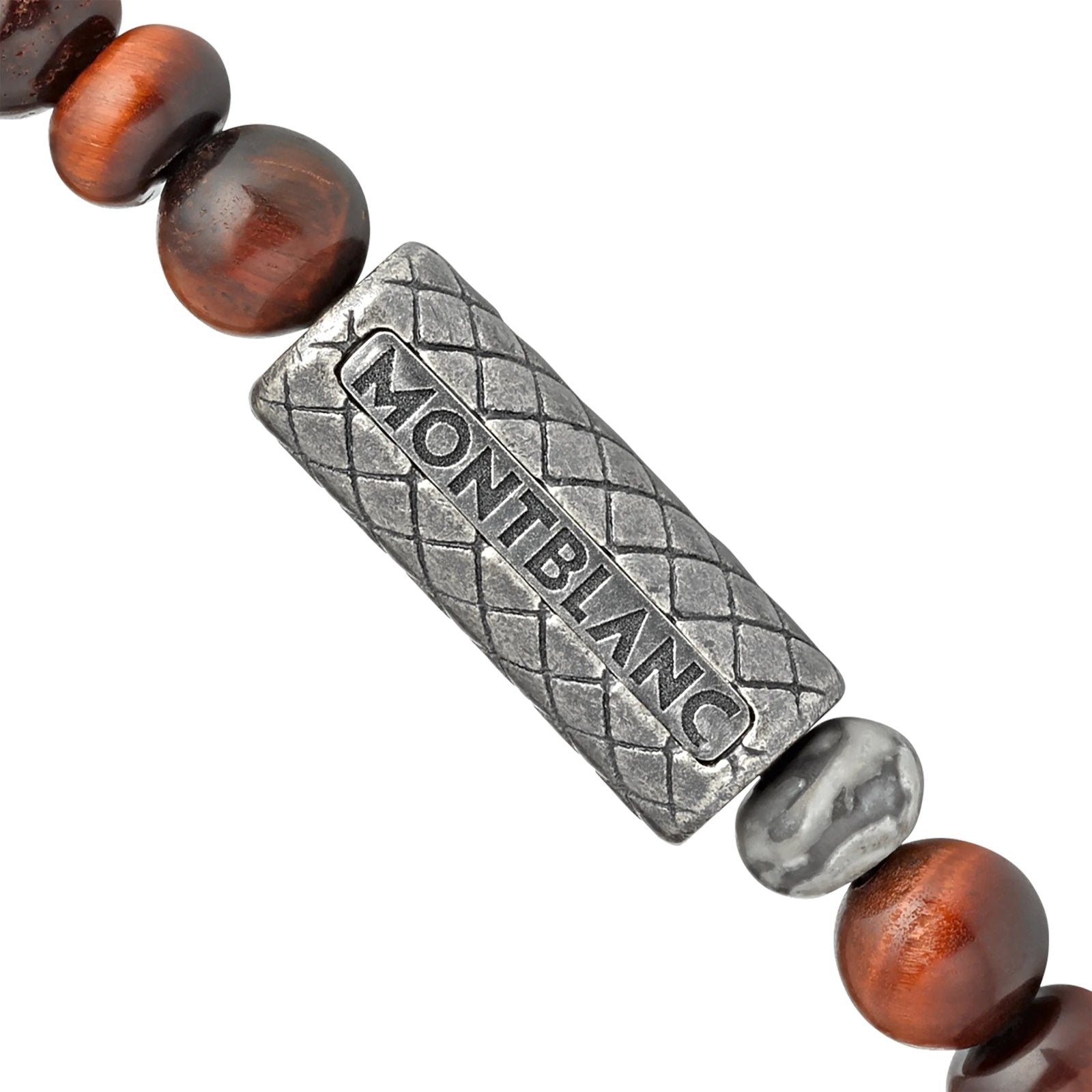 Bracelet hommeMontblancBracelet double en argent et perles