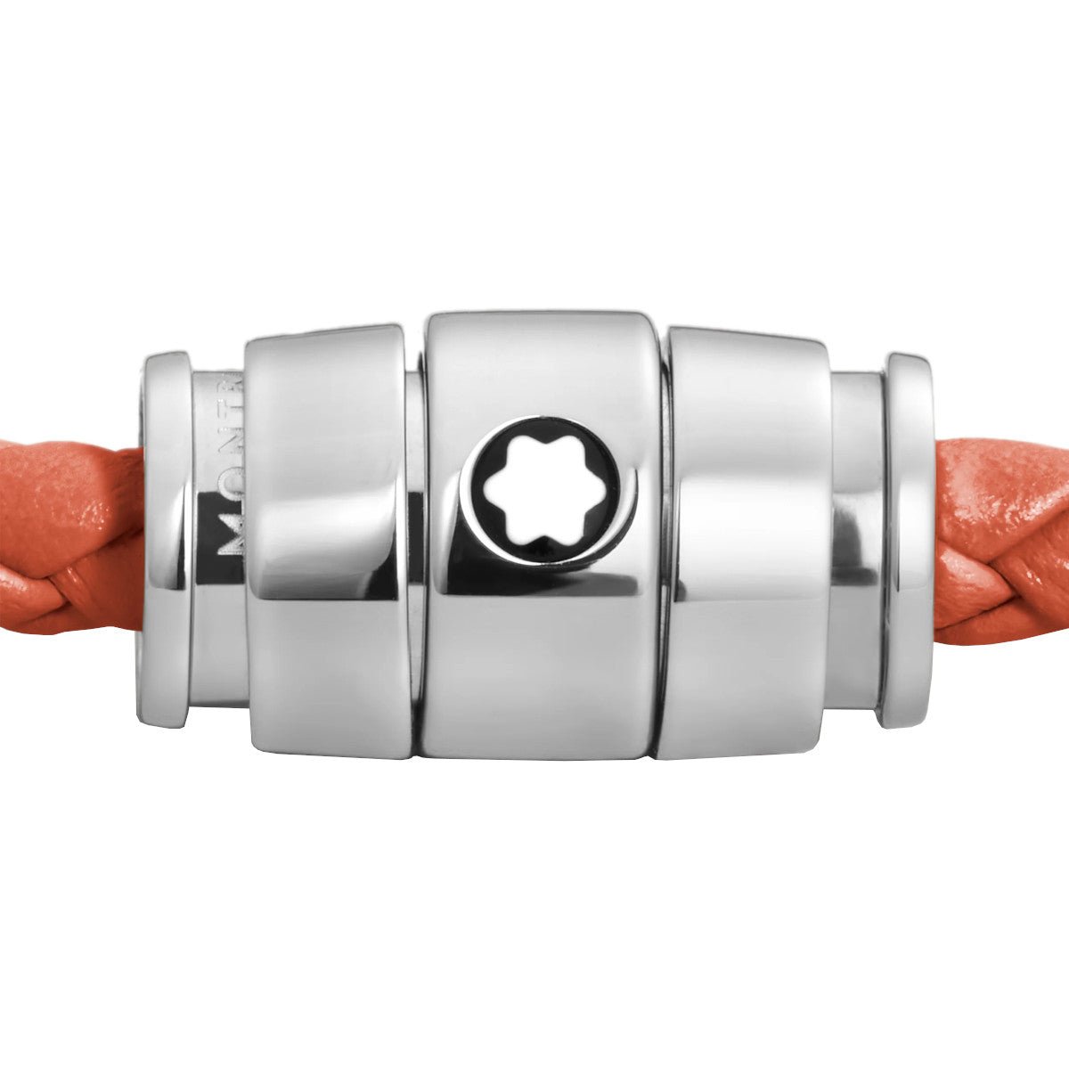 Bracelet hommeMontblancBracelet Montblanc Meisterstück en acier 3 anneaux en cuir cayenneS