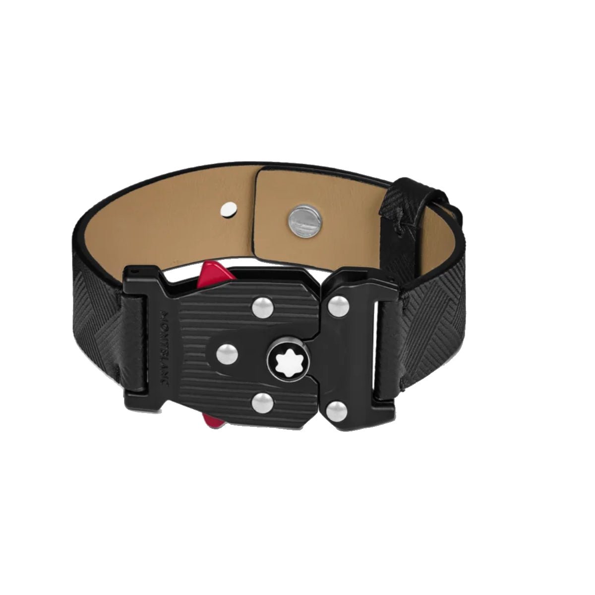 Bracelet hommeMontblancBracelet noir avec boucle en acier collection Montblanc Extreme 3.0