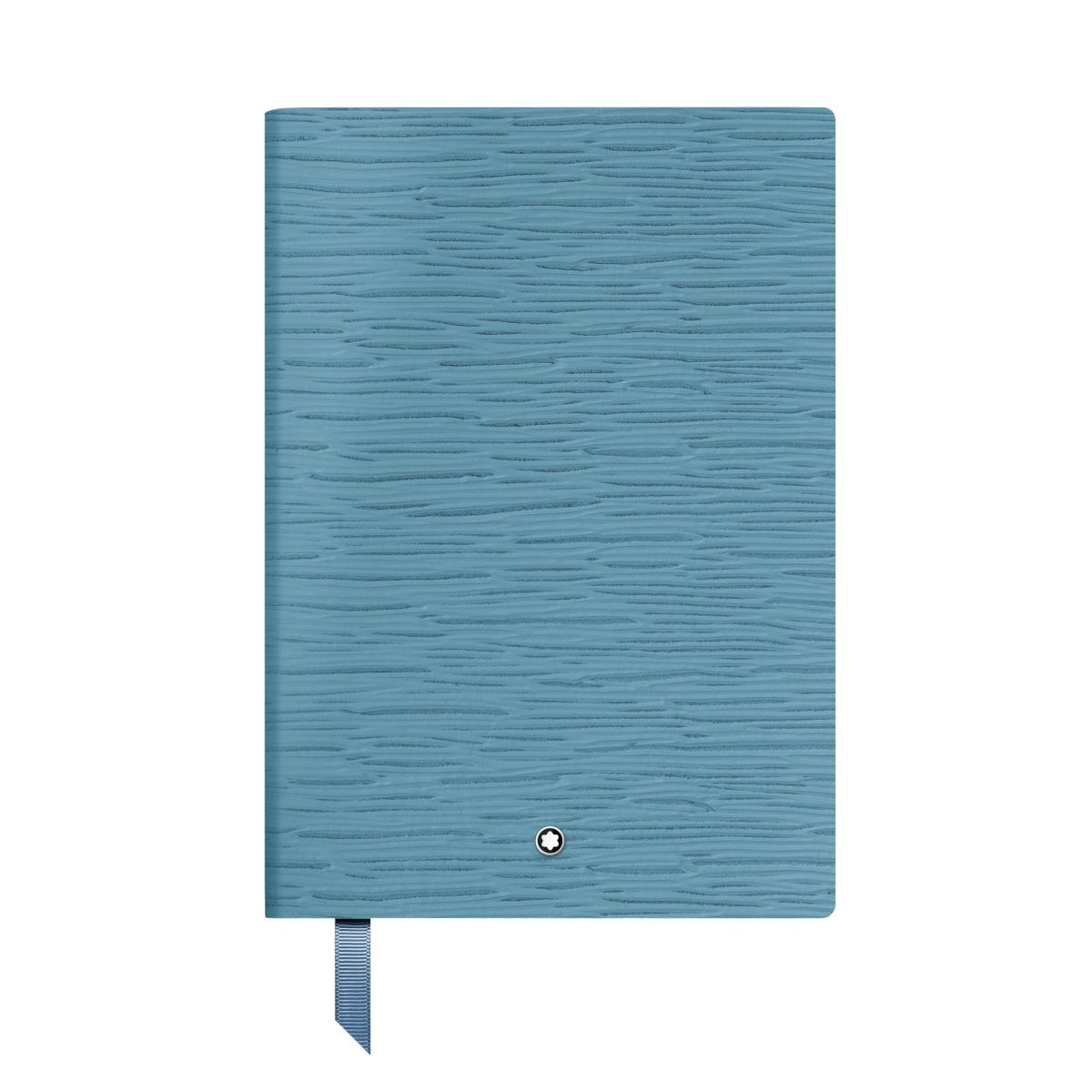Small format notebook, Montblanc 4810 ash blue leather, blue, lined pa