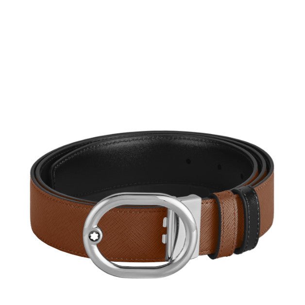Ceinture hommeMontblancCeinture Montblanc réversible à boucle L’Ovale de 35 mm en cuir