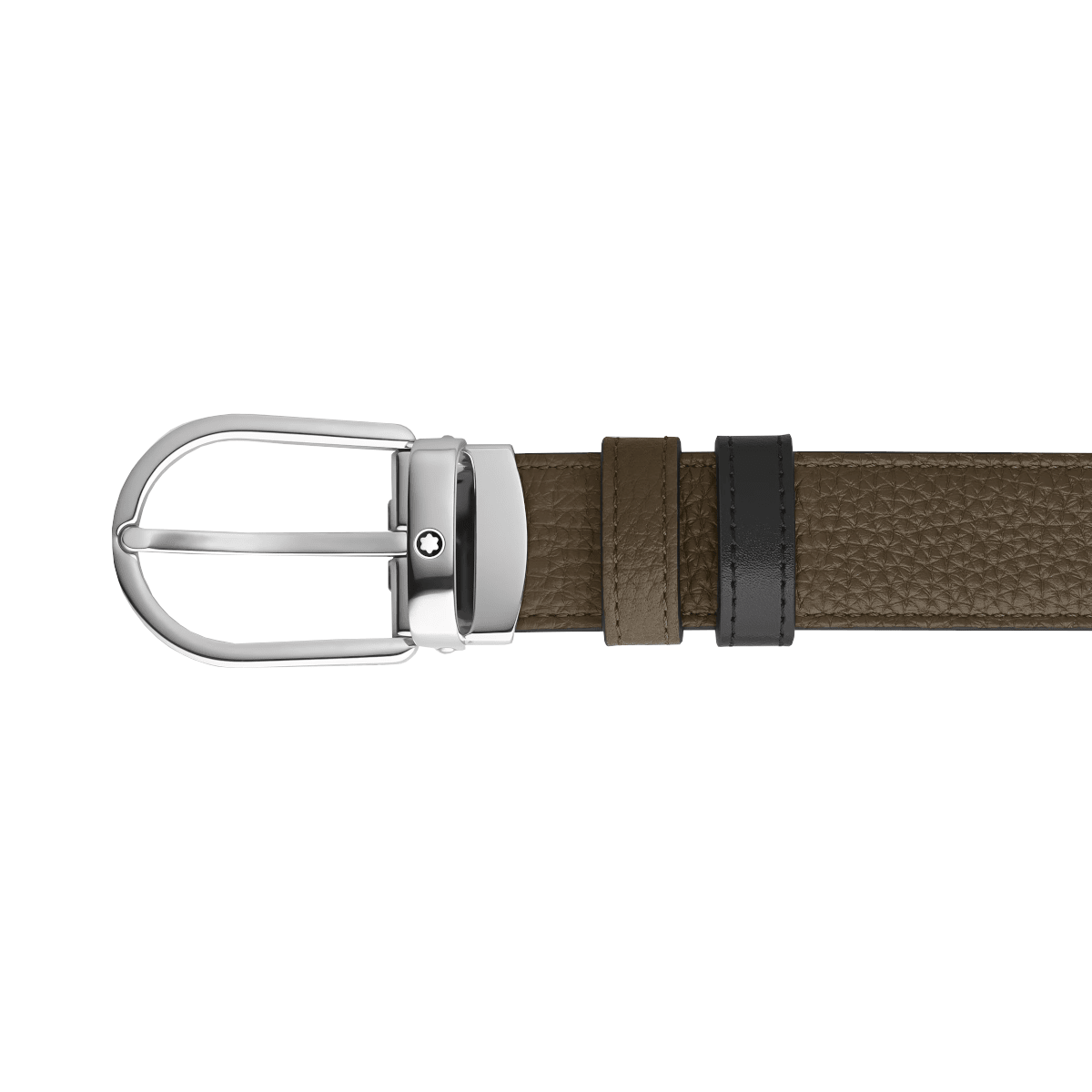 Ceinture hommeMontblancCeinture Réversible Horseshoe 30 mm Montblanc Grainé Vert