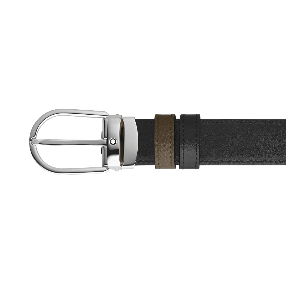 Ceinture hommeMontblancCeinture Réversible Horseshoe 30 mm Montblanc Grainé Vert