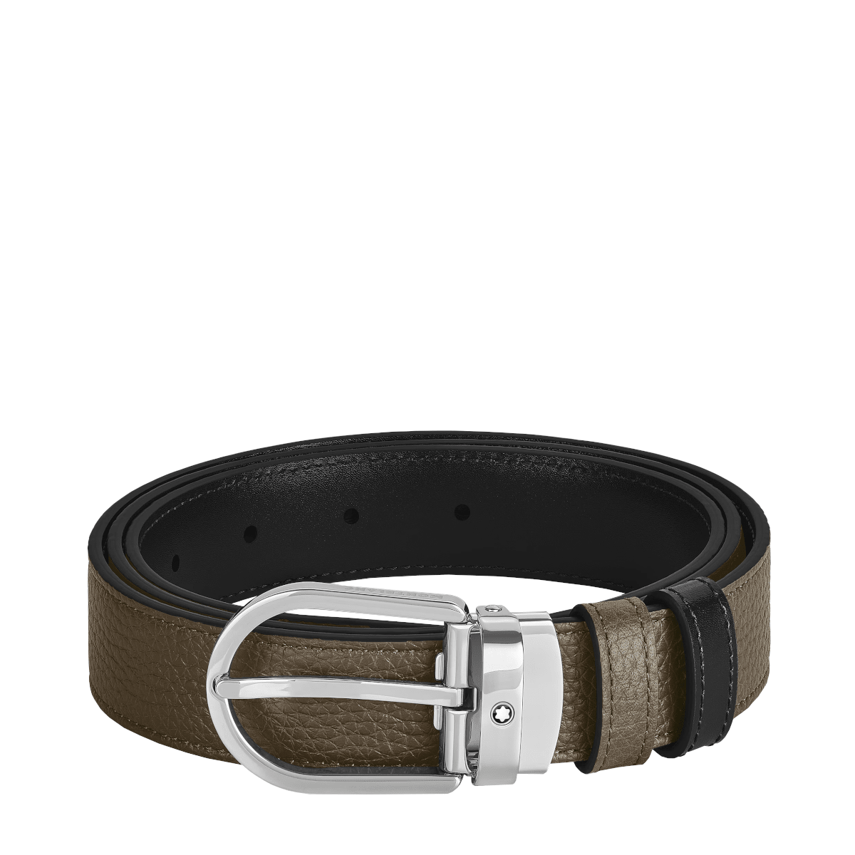 Ceinture hommeMontblancCeinture Réversible Horseshoe 30 mm Montblanc Grainé Vert