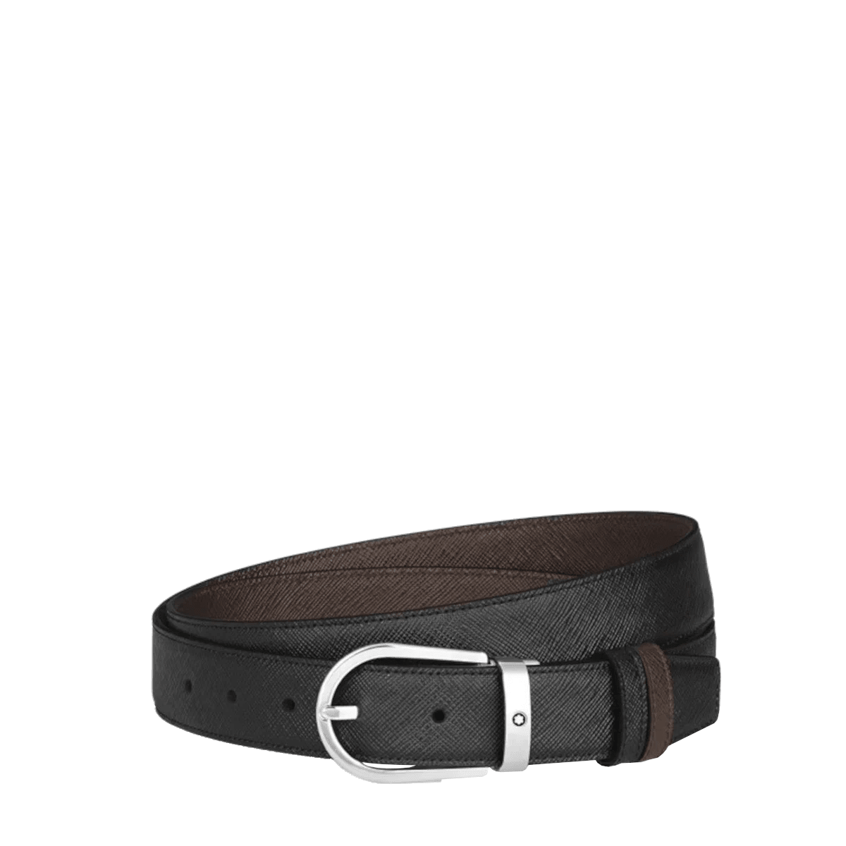 Ceinture hommeMontblancCeinture Réversible Montblanc Fer à Cheval 30 mm en Cuir Sartorial