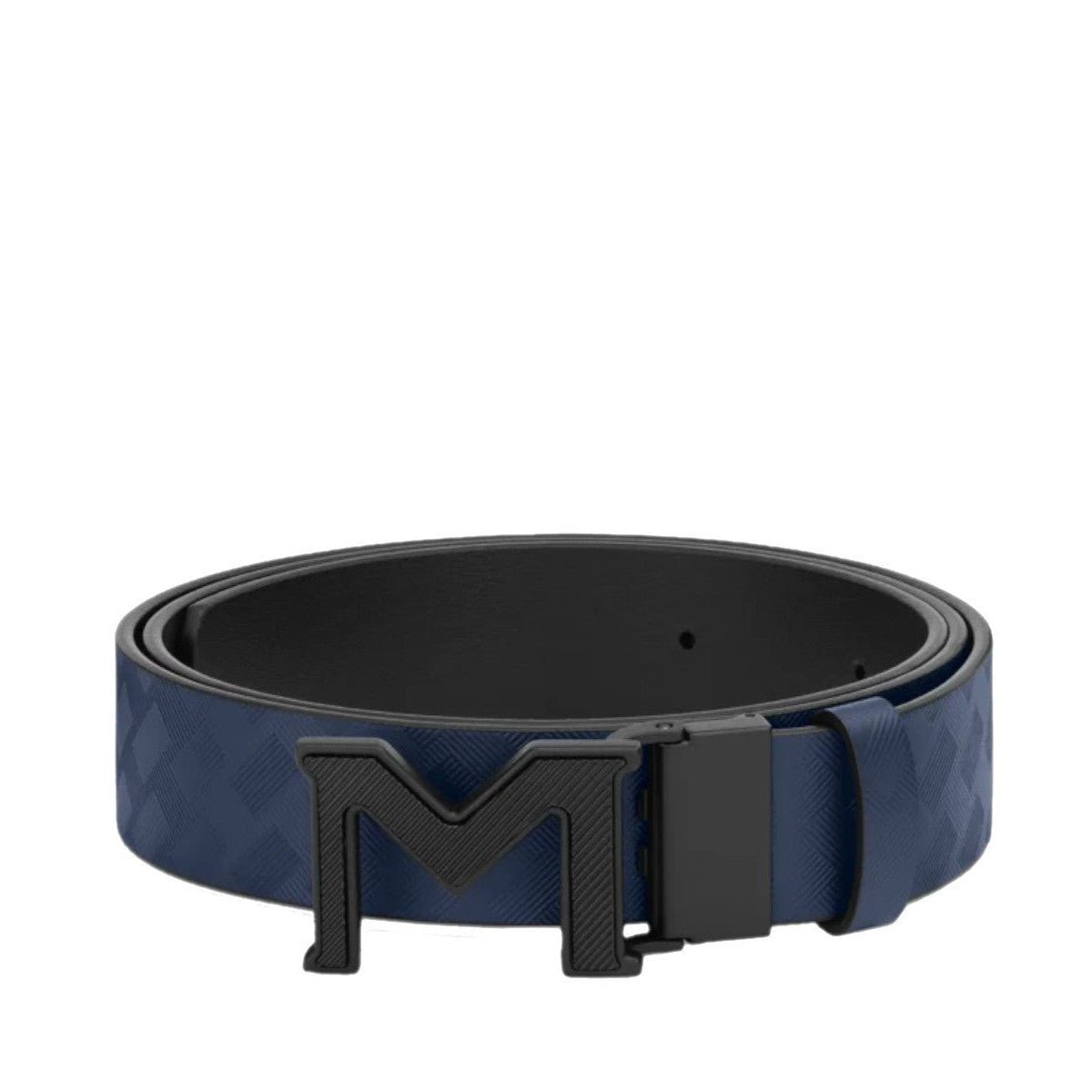 Ceinture hommeMontblancMontblanc Ceinture Réversible À Boucle M Extreme 3.0 De 35 Mm En Cuir Bleu/Noir Lisse