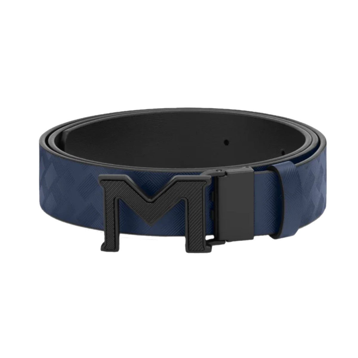 Ceinture hommeMontblancMontblanc Ceinture Réversible À Boucle M Extreme 3.0 De 35 Mm En Cuir Bleu/Noir Lisse