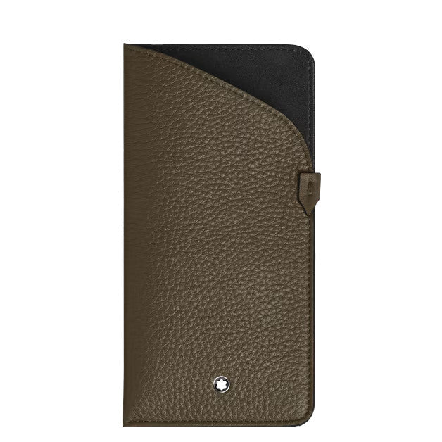 Montblanc Khaki Grained Leather Glasses Case