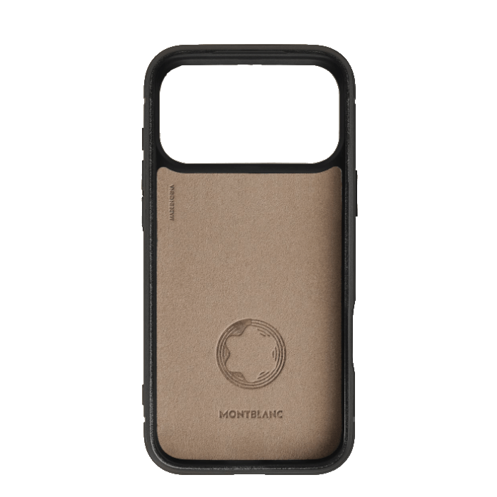 Étui pour téléphoneMontblancÉtui rigide pour iPhone 17 Pro Max en cuir Montblanc Sartorial