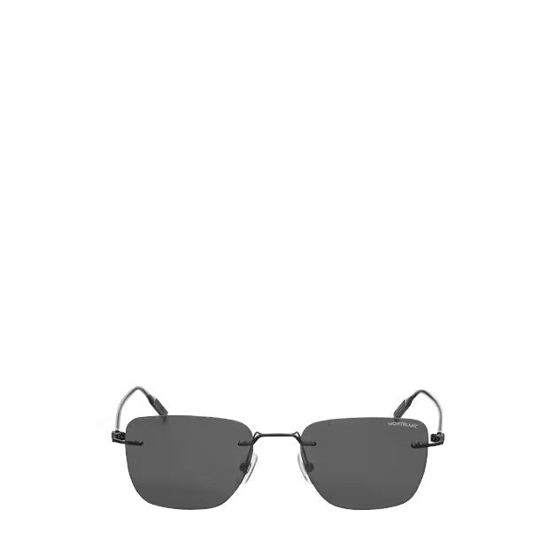 Montblanc square metal-frame sunglasses Black