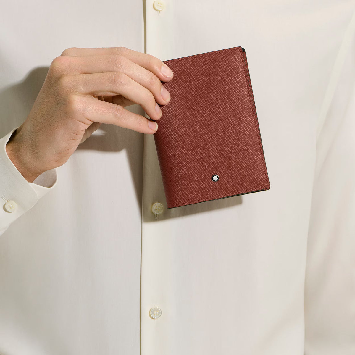 Montblanc leather passport holder Sartorial Red