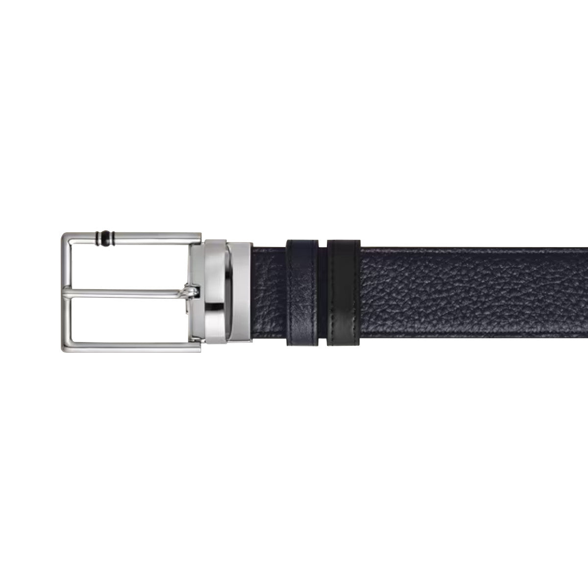 Montblanc 30 mm Reversible Belt with Rectangular Buckle Meisterstück in Black Grained Leather