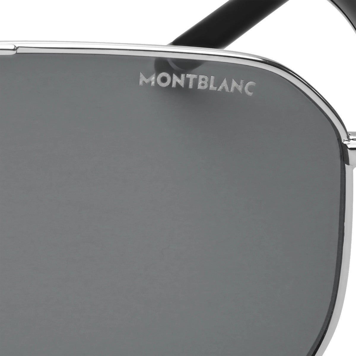 Lunettes de soleilMontblancLunettes de soleil carrées à monture métallique argentée