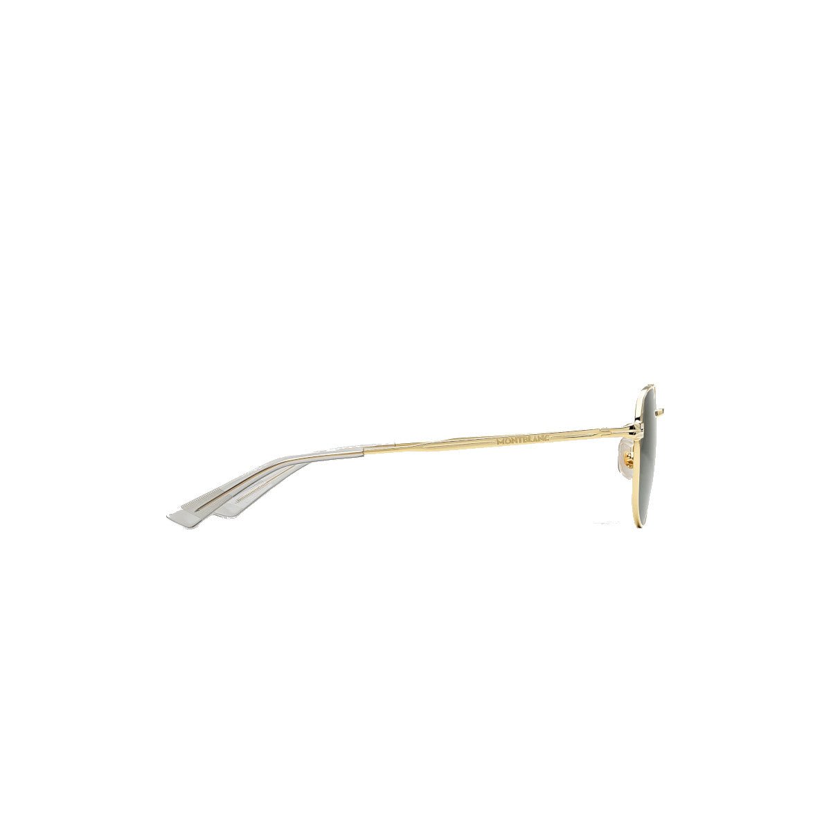 Lunettes de soleilMontblancLunettes de soleil carrées à monture métallique dorée