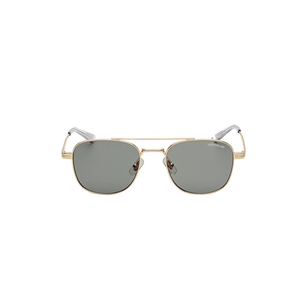 Lunettes de soleilMontblancLunettes de soleil carrées à monture métallique dorée