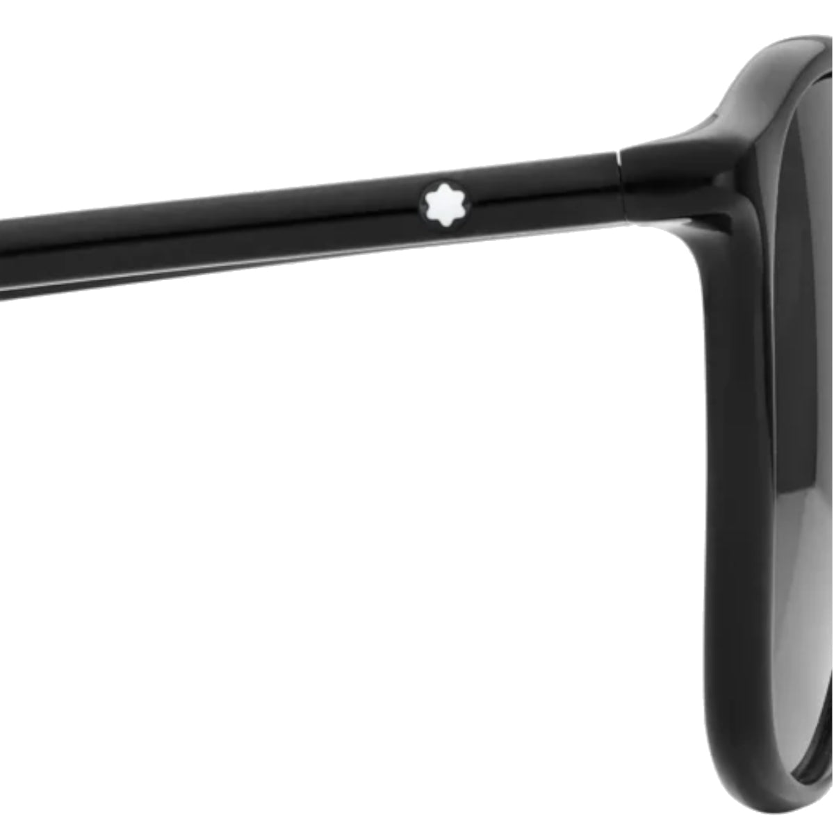 Lunettes de soleilMontblancLunettes de soleil carrées avec monture en acétate noir