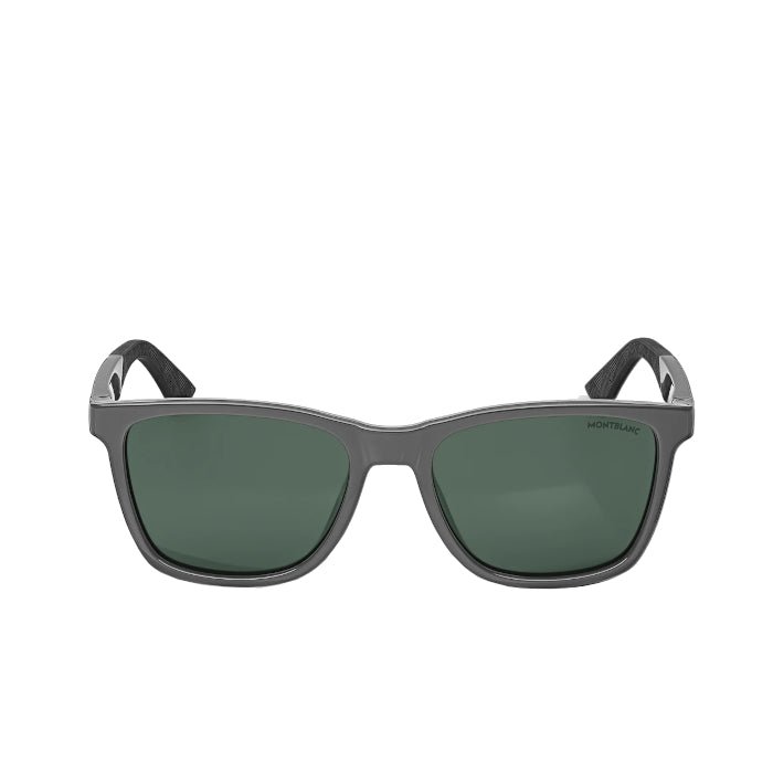 Lunettes de soleilMontblancLunettes de soleil Montblanc carrées à monture injectée grise