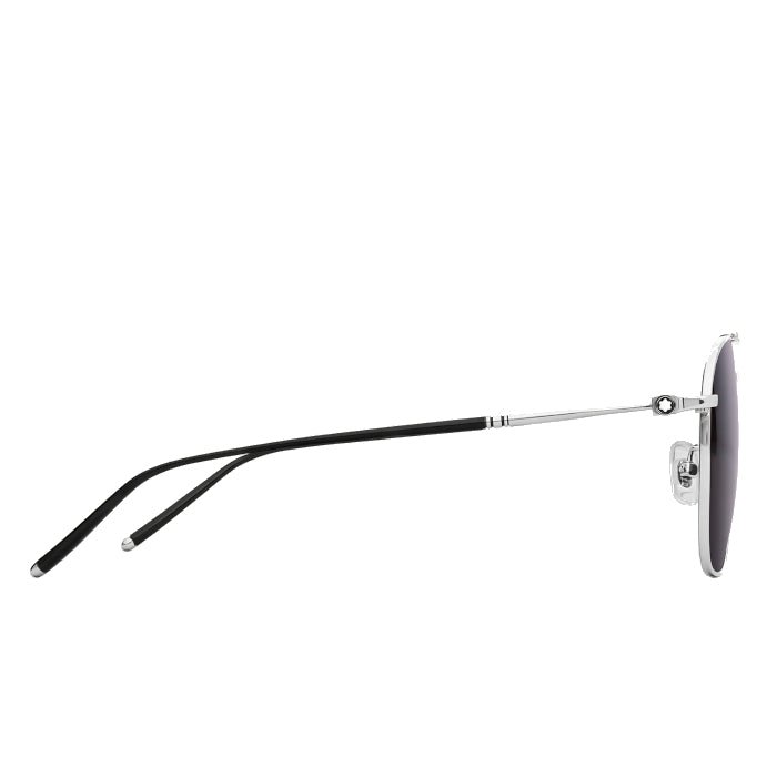 Lunettes de soleilMontblancLunettes de soleil Montblanc Monture carrée en titane couleur argent