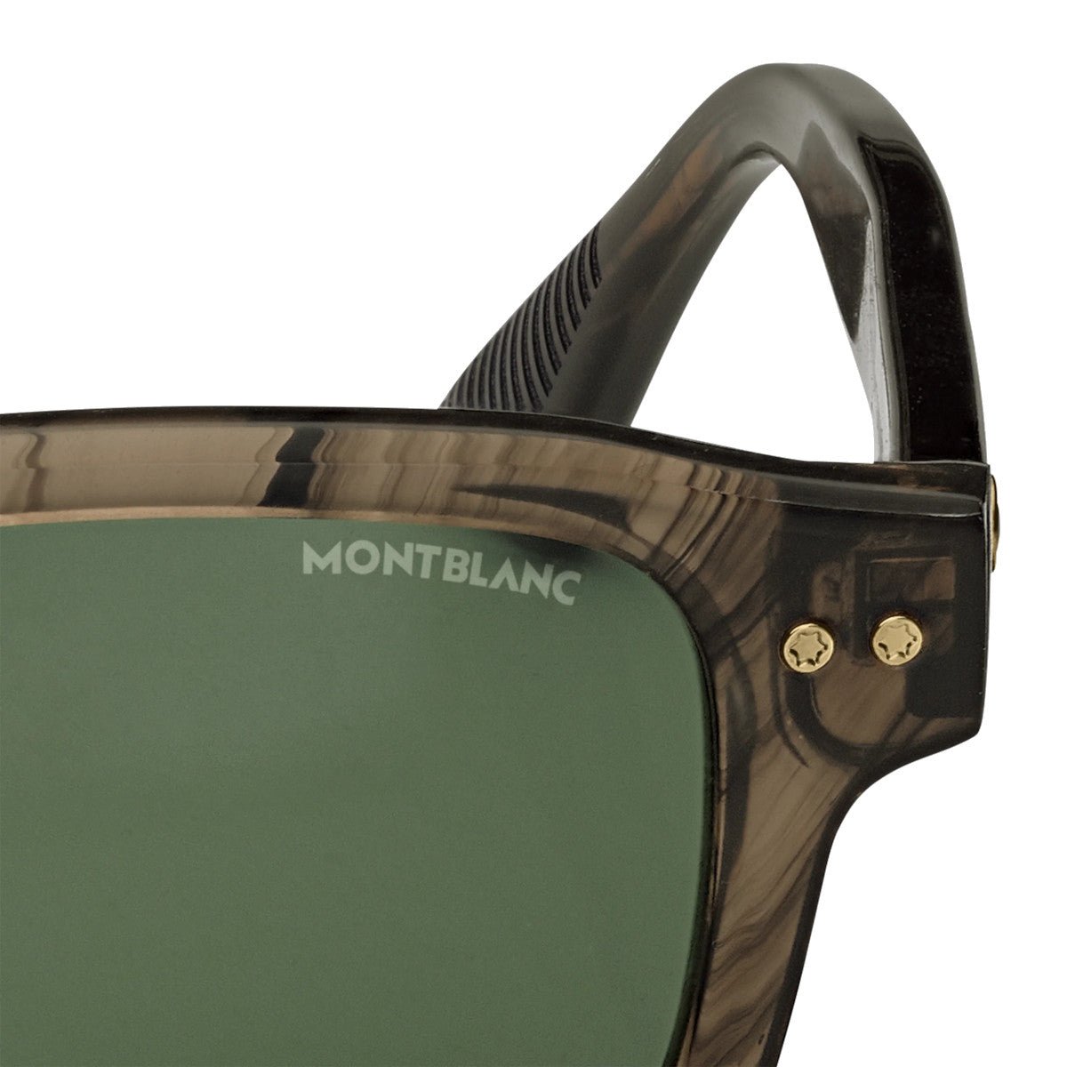 Lunettes de soleilMontblancLunettes de soleil rectangulaires à monture en acétate couleur havane