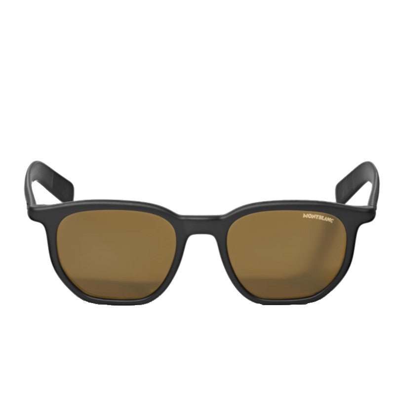 MontblancLunettes de soleil carrées à monture en acétate noire