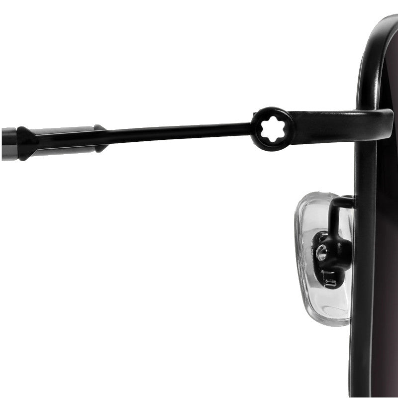 MontblancLunettes de soleil carrées à monture métallique couleur Noire