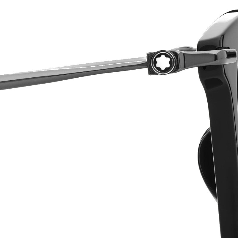 MontblancLunettes de soleil rectangulaires à monture en acétate noir