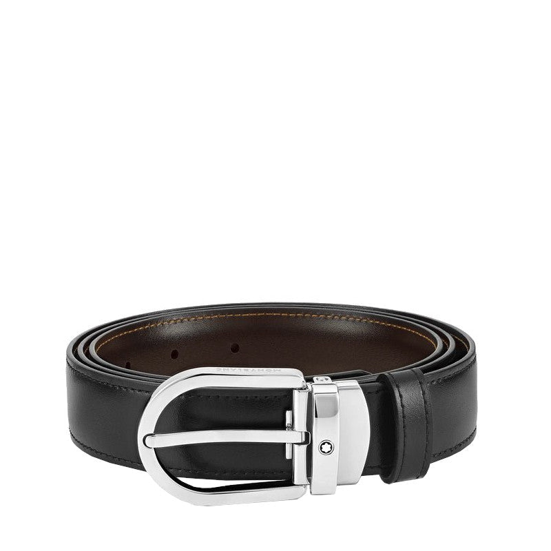 MontblancMontblanc Ceinture réversible à boucle fer à cheval de 30 mm en cuir