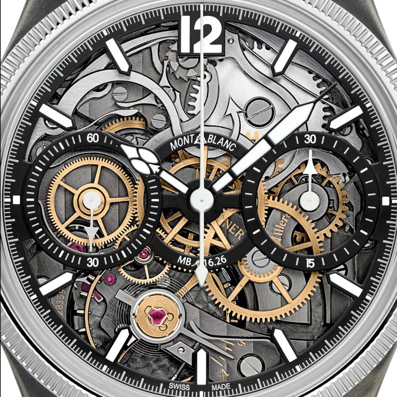 MontreMontblancMontre Montblanc 1858 The Unveiled Secret Minerva Monopusher Chronograph Limited Edition - 88 pièces