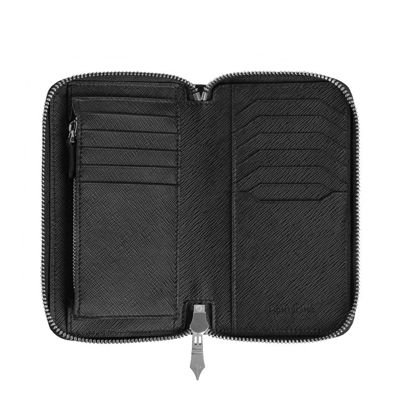 PortefeuilleMontblancPortefeuille zippé 12cc Montblanc Sartorial moyen format