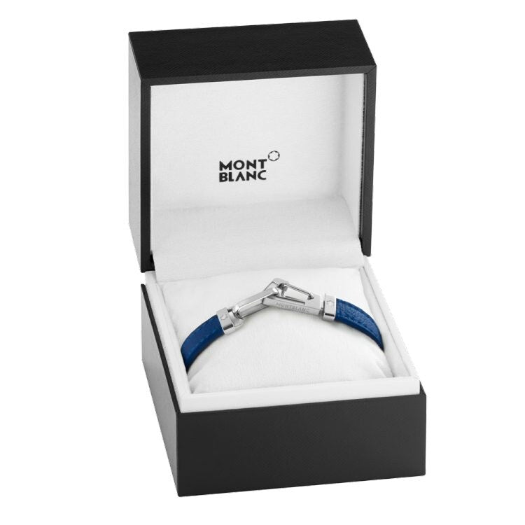 Bracelet hommeMontblancBracelet homme Montblanc Wrap Me en cuir bleuS