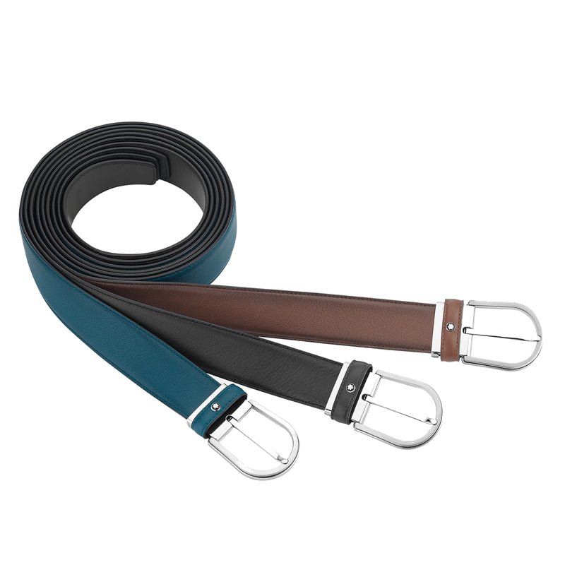 Ceinture hommeMontblancMontblanc Ceinture à boucle fer à cheval de 35 mm en cuir
