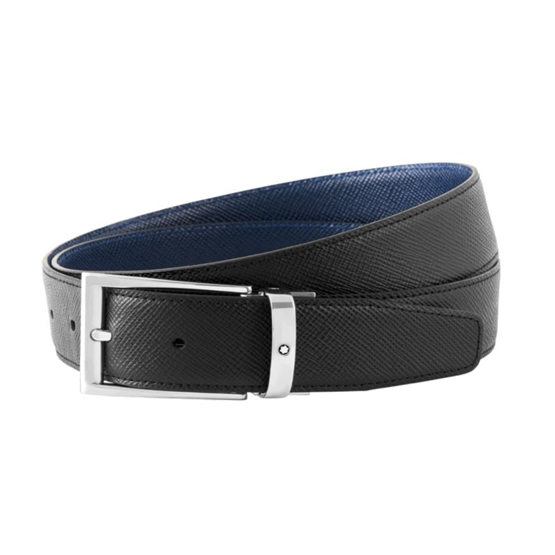 Ceinture hommeMontblancMontblanc Ceinture trapèze à boucle ardillon finition palladium brillant