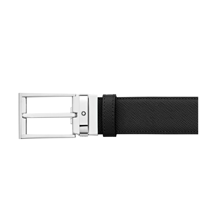 Ceinture hommeMontblancMontblanc Ceinture trapèze à boucle ardillon finition palladium brillant