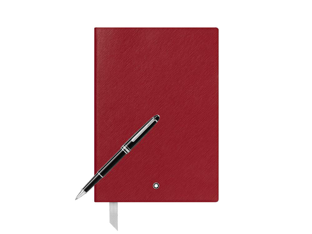 Coffret cadeauMontblancCoffret Avec Rollerball Montblanc Meisterstück Platine Classique Et Carnet #146 Rouge
