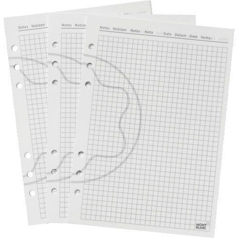 Recharges pagesMontblancPages à petits carreaux grand format Montblanc
