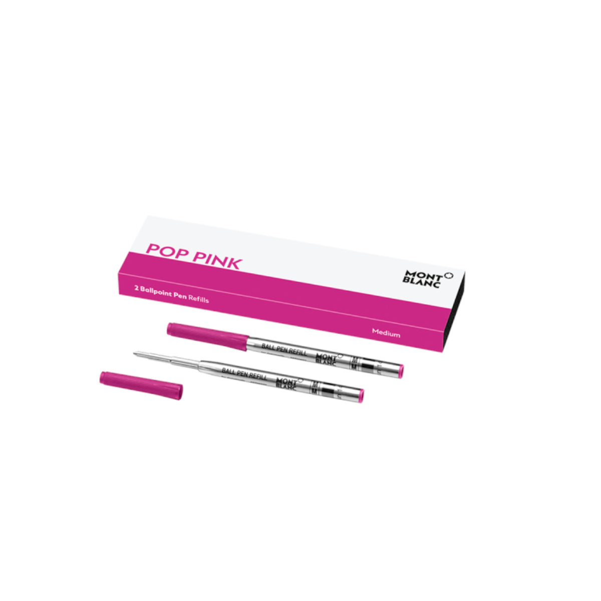 2 recharges pour stylo bille (M), Pope Pink