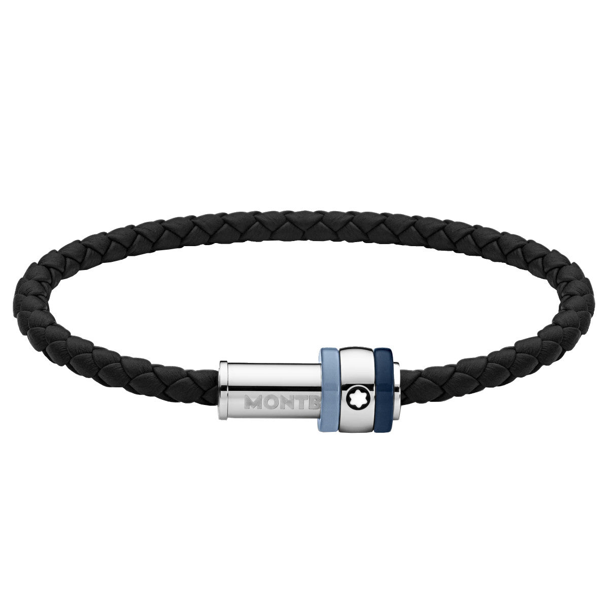Montblanc Wrap Me Men's Blue Leather Bracelet- Size 63 12382363  4017941950154 - Jewelry - Jomashop