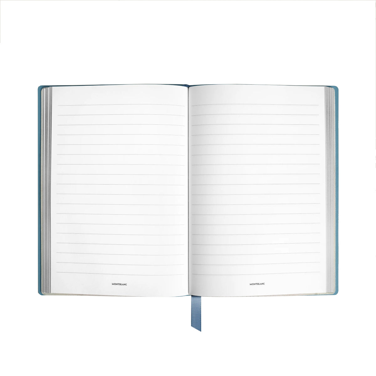 Small format notebook, Montblanc 4810 ash blue leather, blue, lined pages 